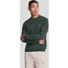 Herre - Turkis Sweatere Lyle & Scott Cotton Merino Crew Neck Jumper Argyle Teal