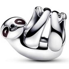 Pandora Breloques et Pendentifs Pandora Hanging Sloth Charm - Enamel/Sterling Silver/Black