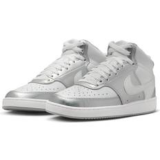 Nike Court Vision Mid Shoe - White/Silver