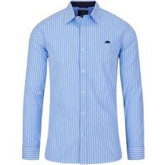 Striped Shirts Classic Striped Long Sleeved Shirt - Mid Blue