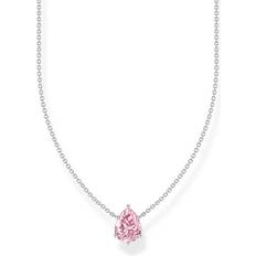 Thomas Sabo Rosa Halsband Thomas Sabo Halsband Med Droppformad - Rosa Glittrande Sten