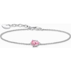 Thomas Sabo Rosa Armband Thomas Sabo Armband Med Droppformad Rosa Glittrande Sten - Rosa