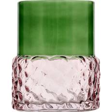 Villa Collection Styles Tealight Green/Pink Candle Holder 10cm