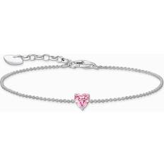 Thomas Sabo Armband Thomas Sabo Armband Med Hjärtformad - Rosa Glittrande Sten