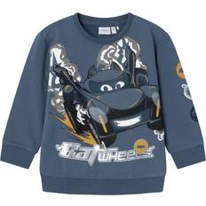 Gelb Sweatshirts Name It Batwheels Sweatshirt - Safir/Gylden Gul/Sort/Hvid