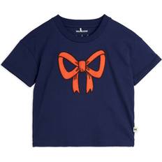 68/74 T-shirts Barnkläder Mini Rodini Blue Bow Application T-Shirt - Blue