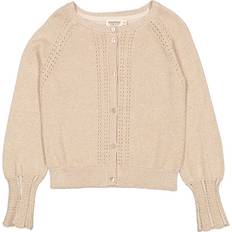 Guld Koftor Barnkläder MarMar Cardigan - Stickad Tillie Gold m Glitter