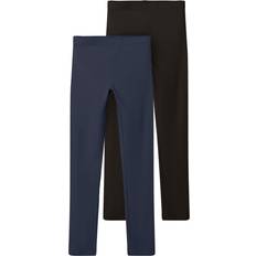 146/152 Housut Name It NKFVIVIAN 2P Legging L - Dark Sapphire/Packed with Black