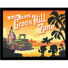 Grønne Malerier Sonic the Hedgehog Green Hill Sunset Framed Print Maleri