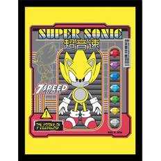 Sonic the Hedgehog Power of 7 Emeralds Framed Poster