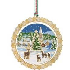 Silver Christmas Tree Ornaments Newbridge Silverware Village with Deer Christmas Tree Ornament