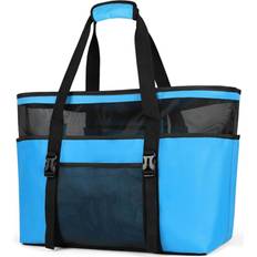 Strandtaschen Strandtasche XXL Damen Wasserdicht mit Reißverschluss in Blau