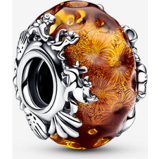 Joyería Pandora Disney The Lion King Murano Glass Charm - Glass/Sterling Silver/Orange