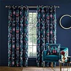 Curtains & Accessories Catherine Lansfield Mya Tropical Floral Lined Eyelet Curtains 46W X 72D