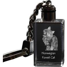 Art-Dog Norwegian Forest Crystal Pendant - Cat Photo