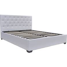 Lits et Matelas Habitat et Jardin Lit Double Avec Coffre Tino 160 x 200 cm Blanc