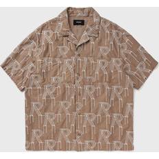 Hombre - Marrón Camisas Represent Embroidered Initial Overshirt - Washed Taupe