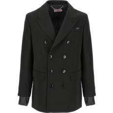 Hombre - Negro Blazers Martine Rose Striped Double-Breasted Blazer - Black