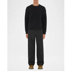 Burberry Byxor & Shorts Burberry Logo Broderade Logotypbyxor Med Uppvikta Muddar - Black