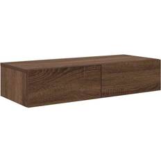 Estanterías de Pared vidaXL with Drawers Brown Oak 80 x 33 x 17 cm Wall Shelf 80cm