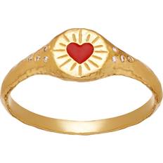 Maanesten Hayali Ring - Gold/Red/Transparent