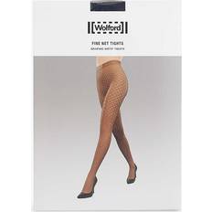 Dame - Sort Støttestrømpebukser Wolford Fine Net Tights 7005 - Black