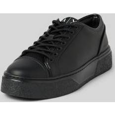 Armani Exchange Herren Schuhe Armani Exchange Ledersneaker Mit Plateausohle Modell - Black