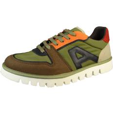 Sko ART Træsko Læder Stof Fast Multi Khaki