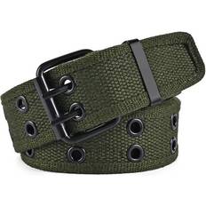 Fabric - Unisex Belts Other Unisex Double Row Needle Buckle - Army Green