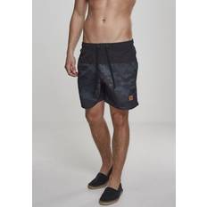 Kamouflage Badbyxor Urban Classics Badbyxor Block Swim Shorts - Mörk Camo/Svart