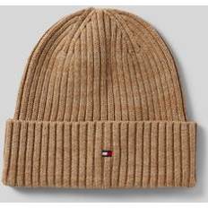 Brown Beanies Tommy Hilfiger The Flag Twisted Yarn Beanie - Beige