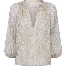 Donna - Grigio Bluse Pepe Jeans Martina Long Sleeve Bluse - Beige/Blau/Orange