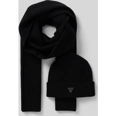 Guess Écharpes Guess Knit Scarf And Beanie - Black