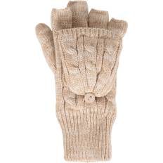 Beige Hansikkaat ja Lapaset Mountain warehouse Faux Fur Lined Fingerless Gloves - Cream