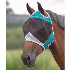 Pony Grooming & Care Shires FlyGuard Pro Fine Mesh Fly Mask With Ears Holes - Teal