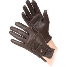 L Protectores Corporales Aubrion Childs Leather Riding Gloves Brown