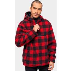 Maglione in pile - Rosso Maglioni Brandit Teddyfleece Worker Pullover - Red/Black