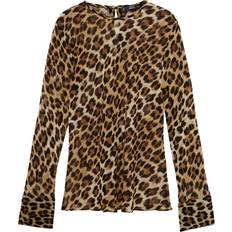 Mango Dame Bluser Mango Stark Bluse - Beige/Brun/Sort