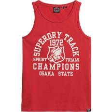 Rot Westen Superdry Track and Field Graphic Tanktop - Red/White