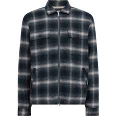 AllSaints Outerwear AllSaints Cotton Brushed Check Marley Jacket - Blue