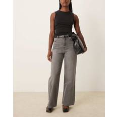 New Look Adalae High Waisted Wide Leg Jeans - Grey