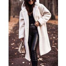 Maxpower Autumn Winter Long Faux Fur Coat - Creamy White