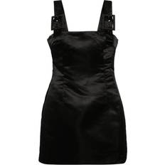 Cynthia Rowley Gigi Crystal Buckle Satin Dress - Black