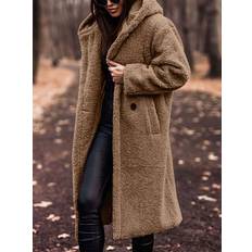 Maxpower Autumn Winter Long Faux Fur Coat - Camel