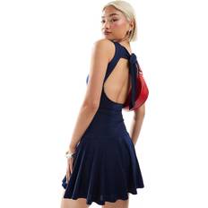 Clothing Motel Maisha Slinky Flippy Mini Dress - Navy