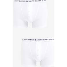 Plymouth Button Cotton Boxer Shorts - White