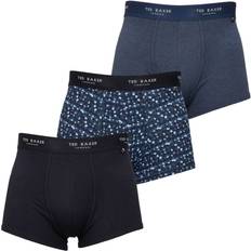 Ted Baker Underwear Ted Baker Cotton Trunks 3 Pack - Blue Navy