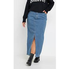 Denim Skirts Yours Curve Plus Size Denim Maxi Skirt - Blue