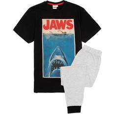 Men Pyjamas on sale JAWS Mens Movie Poster Long Pyjama Set - Black/Grey