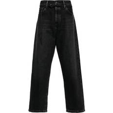 Acne Studios Unisex Jeans Acne Studios Mid-Rise Wide-Leg Jeans - Black